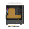 Vida Zephyr V2 Micro-ATX ARGB Tempered Glass Gaming PC Case - Black