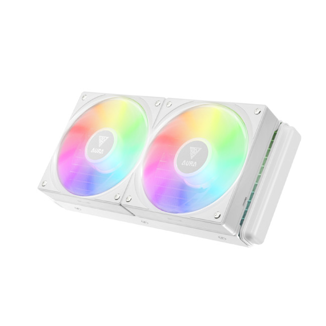 GAMDIAS AURA GL240 V2 White 240mm RGB All-in-One Liquid Cooler