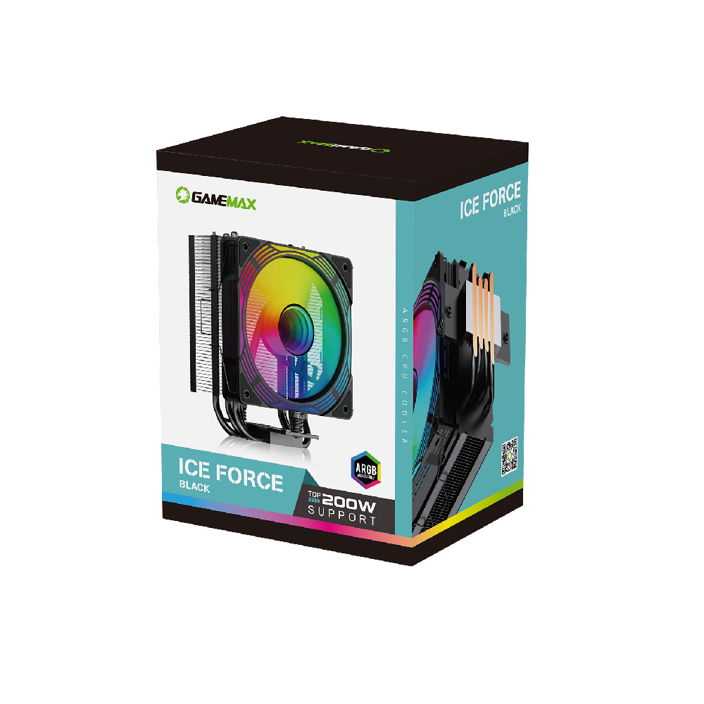 Gamemax Black Ice Force 120Mm Argb Infinity Cpu Cooler Small
