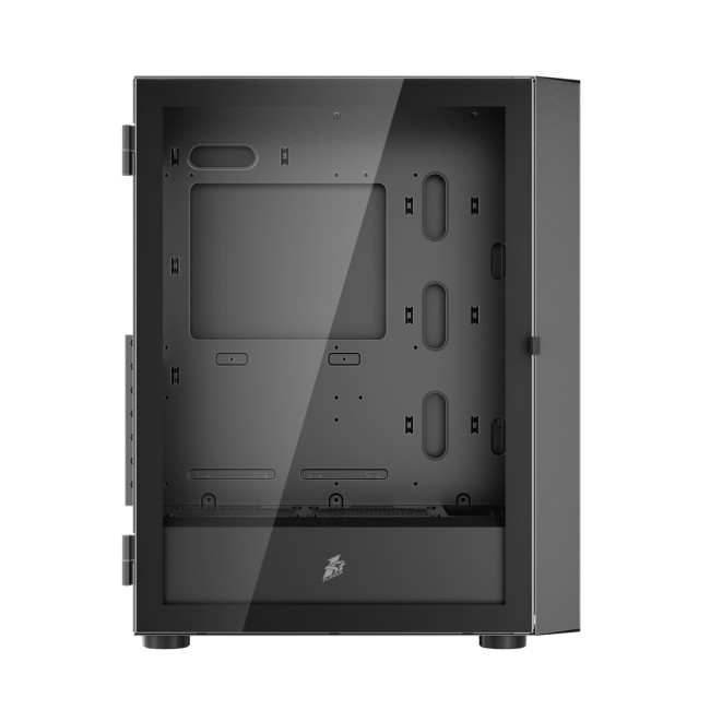 1st Player Go6-WH-4FS1 Tempered Glass Mid Tower Gaming Case - Black