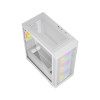 Vida Zephyr V2 Micro-ATX ARGB Tempered Glass Gaming PC Case - White