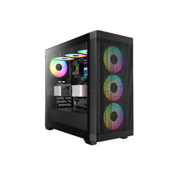 Gamdias ATHENA M3 Tempered Glass Mid Tower Gaming PC Case - Black