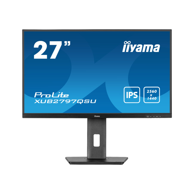 iiyama ProLite XUB2797QSU 27" IPS Quad HD 100Hz Height Adjustable Monitor with 5 Year warranty