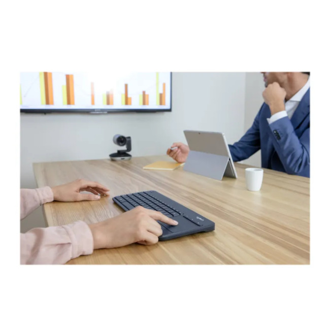 Logitech K400 Plus Hungarian QWERTZ Corded Wireless Touch Keyboard - Black