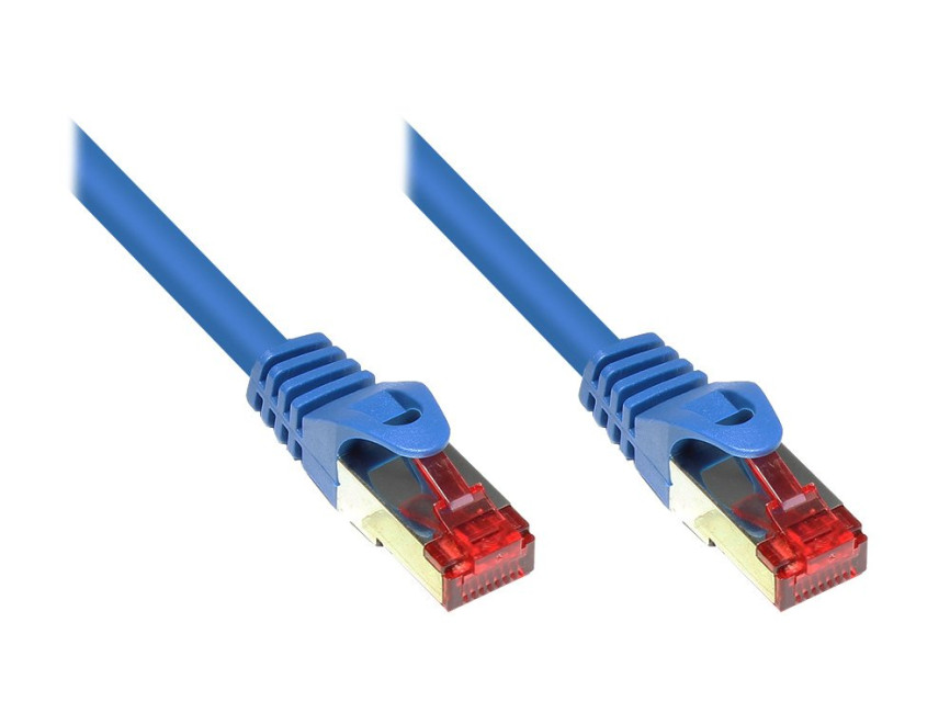 Good Connections Cat 6 Ethernet LAN Patch Cable, S/FTP, PVC, 250MHz, 0.15m, Blue