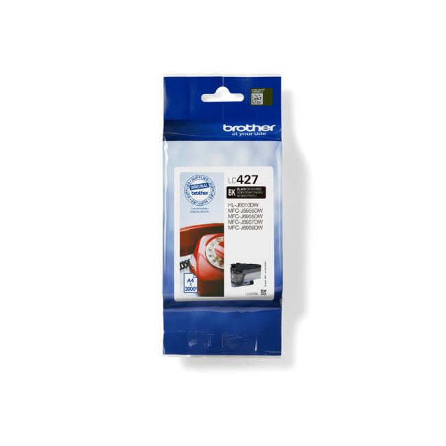 Brother LC427BK Black 750 Pages Yield Ink Cartridge