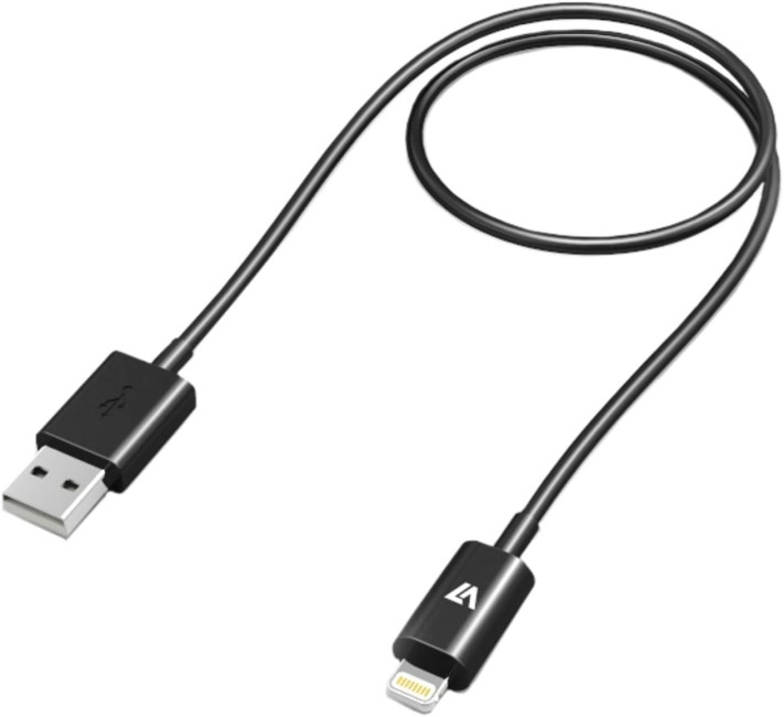 V7 1M Lightning USB 2.0 Cable for iPhone, iPod, iPads and iPad Air - CBL-LTUSB1M-BLK
