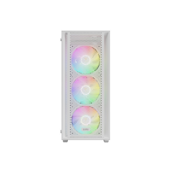 Gamdias AURA GC2 ELITE Tempered Glass Mid Tower Gaming PC Case - White