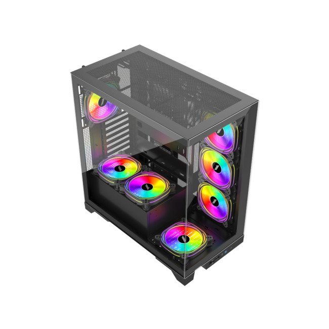 1st Player Mi8 Black ATX Micro ATX Tempared Glass Black PC Case