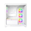 1st Player MI8 White Mid Tower Tempared Glass White Gaming PC Case with 7x ARGB Fans