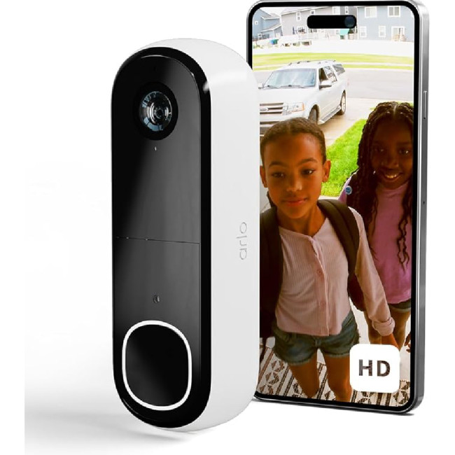 Arlo Essential 2 Full HD 1080p 180&#176; Motion Sensor Night Vision Smart Video Doorbell