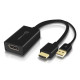 ALOGIC HDMI Male to DisplayPort Female Adapter with USB Cable for Power - BLACK