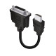 ALOGIC 15cm HDMI (M) to DVI-D (F) Adapter Cable - Male to Female - HDMI-DVI-15MF