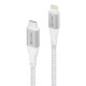 ALOGIC Super Ultra USB-C to Lightning Cable - 1.5m Length Strain relief - Silver