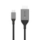 Alogic ULCHD02-SGR Ultra USB-C Male to HDMI Male Cable 4K@60Hz Space Grey 2m