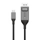 ALOGIC 1m Ultra USB-C (Male) to DP (Male) Cable - 4K 60Hz with LED (White) 