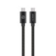 ALOGIC 2m USB 2.0 USB-C to USB-C Cable - Charge & Sync - Male to Male - Black