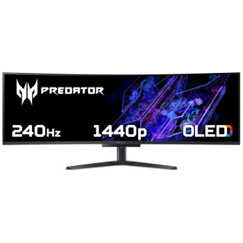 Acer X Predator X49X 49" Double Quad HD QD-OLED 240Hz 0.03ms USB-C Height Adjustable UltraWide Curved Gaming Monitor with Speakers