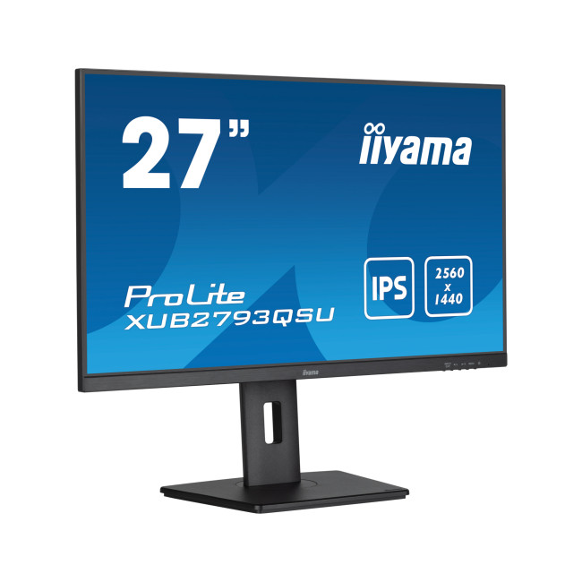 iiyama ProLite XUB2793QSU 27" IPS Quad HD 100Hz Height Adjustable Monitor with Speakers