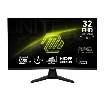 MSI MAG MAG 32C6X 31.5" VA  Full HD 250 Hz 1 ms Curved Black Gaming Monitor