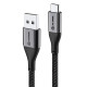 Alogic ULCA21.5-SGR Super Ultra USB 2.0 USB-C to USB-A Cable 1.5m 3A 480Mbps 
