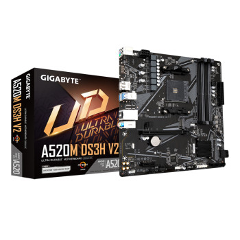 GIGABYTE AMD A520M DS3H V2 AM4 DDR4 Micro ATX  Motherboard