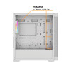 Vida Zephyr V2 Micro-ATX ARGB Tempered Glass Gaming PC Case - White