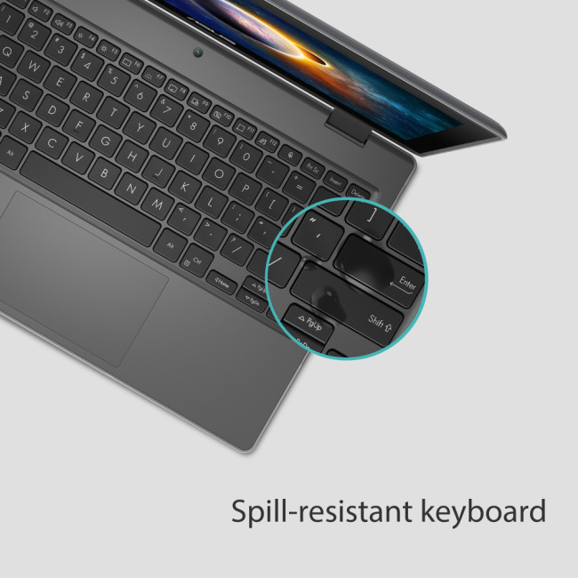 ASUS BR1100F-C41XA-3Y Celeron N Intel Celeron N N4500 4GB RAM 128GB SSD 11.6" Touchscreen Windows 11 Pro Education 2-in-1 Laptop