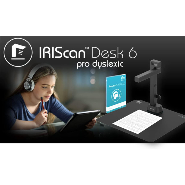 IRIScan Desk 6 Pro CMOS Sensor USB Overhead Scanner Black
