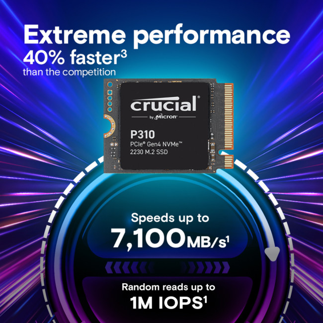 Crucial P310 1 TB M.2 NVMe 7100 MB/s Internal SSD