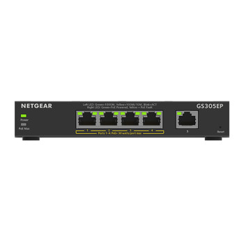 NETGEAR GS305EP Managed Gigabit Ethernet 5 Ports Network Switch - Black