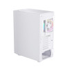 1st Player Go6-WH-4FS1 Tempered Glass Mid Tower Gaming Case - White with RGB Fans