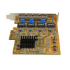 Refurbished StarTech 4 Port PCIe Standard Profile NIC RJ45 Port Gigabit Network Adapter Card