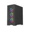 Vida Typhoon ATX ARGB Tempered Glass Gaming PC Case - Black