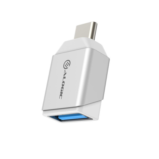 Alogic ULCAMN-SLV Ultra Mini USB 3.1 (Gen 1) USB-C to USB-A Adapter - Silver 