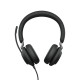 Jabra Evolve2 40 USB-A MS Wired Stereo On-Ear Headset Noise Isolating - Black