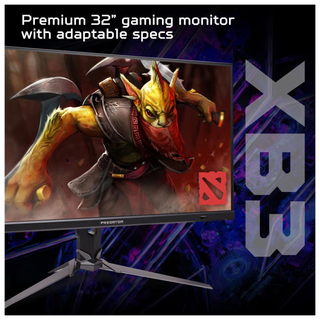 Acer Predator XB323QKV4 32" Dual Frame UHD 4K 160Hz / 320Hz FHD FreeSync Premium Gaming Monitor