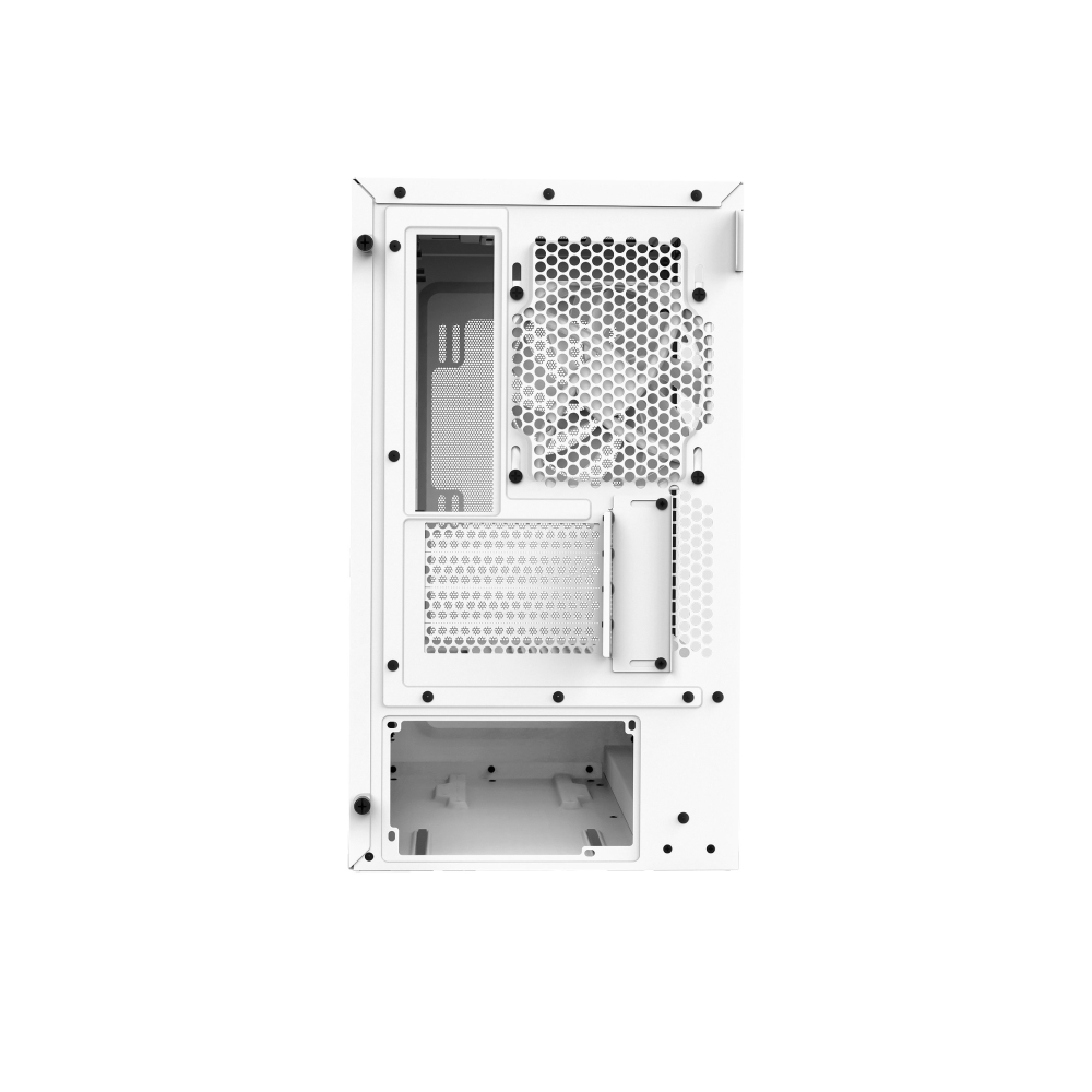 NZXT CC-H31FW-01 H3 Flow Micro-ATX TG Gaming PC Case Wht