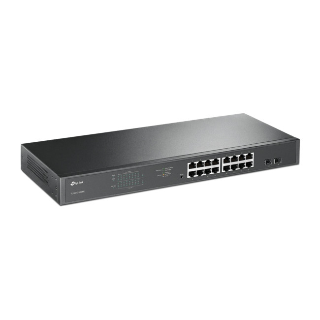 TP-LINK TL-SG1218MPE 36 Gbit/s Rack Mountable Managed 16 x Gigabit Ethernet RJ45+SFP Ports Network Switch
