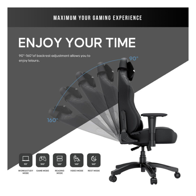 Anda seaT Luna Premium Large Gaming Chair  EU Version - Black