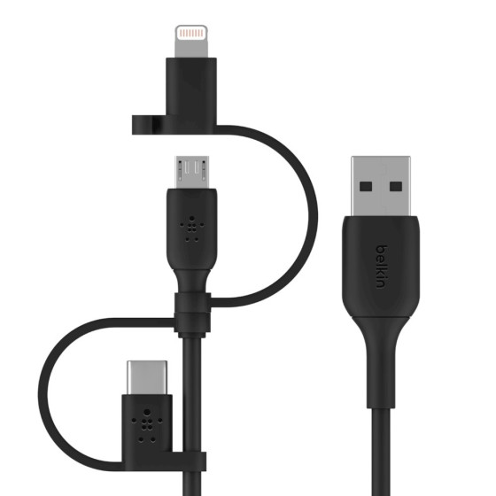 Belkin BOOST CHARGE USB Cable 1 meter USB A to USB C/Micro-USB B/Lightning Black