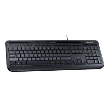 Refurbished Microsoft Wired Keyboard 600 USB Full-size Waterproof French Keyboard Layout Black
