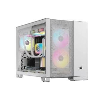 Corsair 2500D Airflow Tempered Glass Mid Tower Gaming PC Case - White