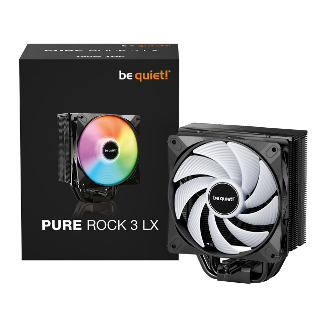 be quiet! Pure Rock 3 LX Single Tower 4-pin ARGB CPU Air Cooler