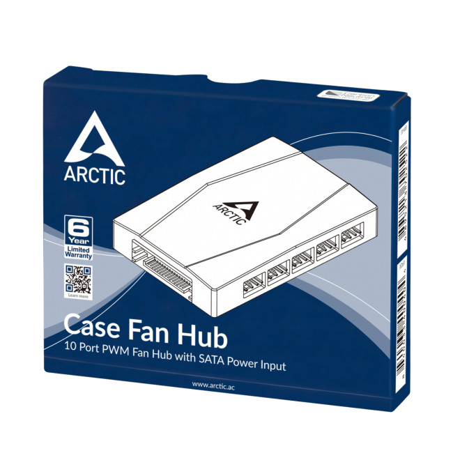 Arctic 10 Port PWM Fan Hub with SATA Power