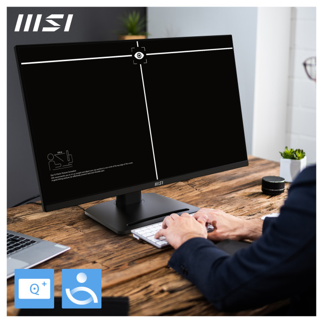 MSI PRO MP275QPG 27" IPS QHD 100Hz Height Adjustable Monitor with Speakers