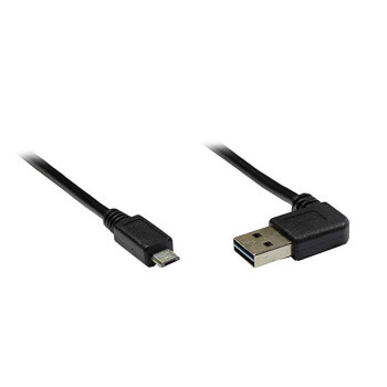 ALCASA Electronic 5 Meter USB Cable, 90-Degree Connector, Gold-Coated Connection