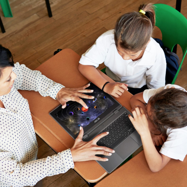 ASUS BR1100F-C41XA-3Y Celeron N Intel Celeron N N4500 4GB RAM 128GB SSD 11.6" Touchscreen Windows 11 Pro Education 2-in-1 Laptop