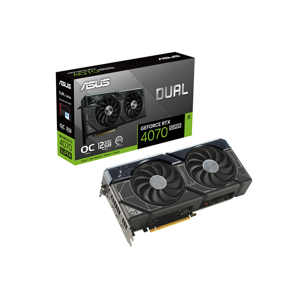 ASUS DUAL-RTX4070S-O12G 90YV0K82-M0NA00 RTX 4070 SUPER 12GB ASUS DUAL-RTX4070S-O12G 90YV0K82-M0NA00 RTX 4070 SUPER 12GB