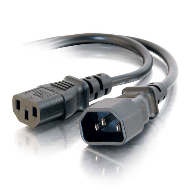 C2G 1.2m 16AWG 250V Computer Power Extension Cord C13 to C14 Connector